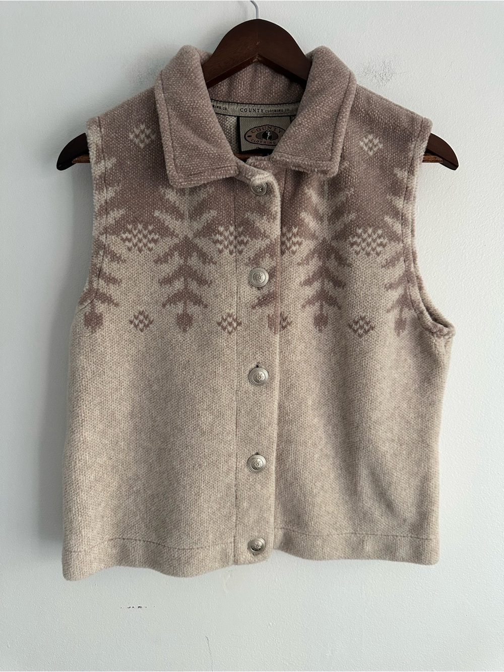 County Clothing‎ CO Patterned Fleece Vest Size Medium